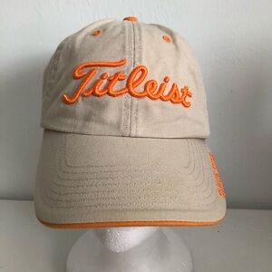 Titleist Khaki Baseball Cap with Orange Embroidery